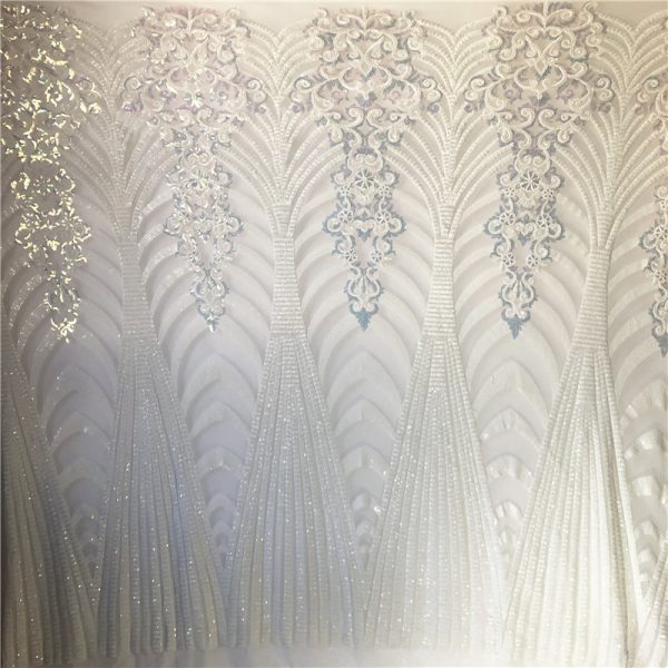 Wholesale Wine Sequin Lace Fabric | 120cm Width | Custom Designs - Image 3