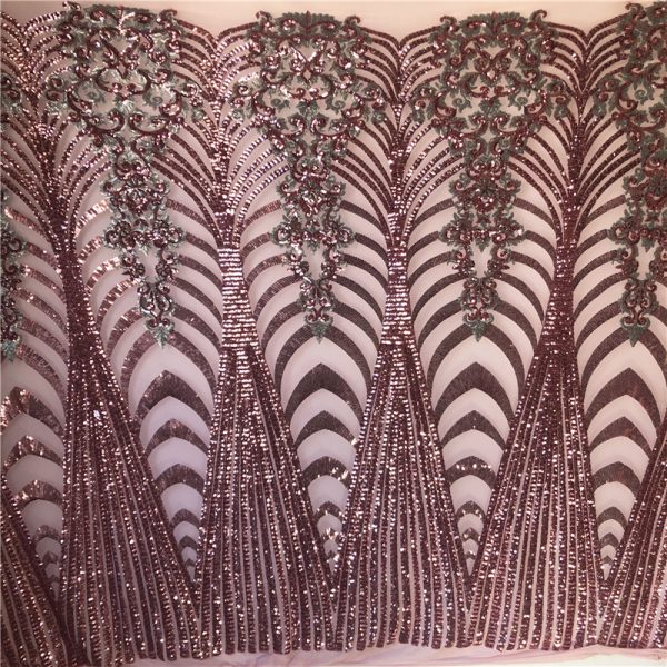 wholesale wine sequin lace fabric