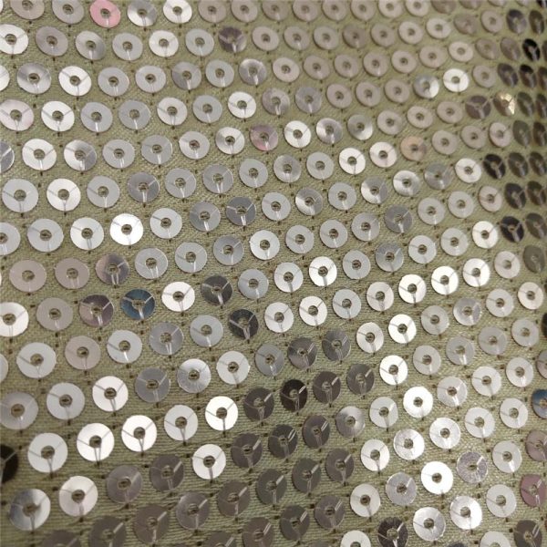 Pink sequin dot fabric - Image 3