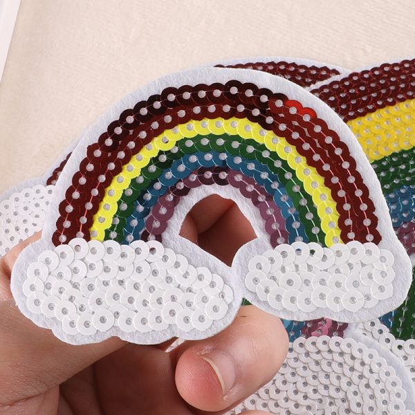 rainbow sequin patch
