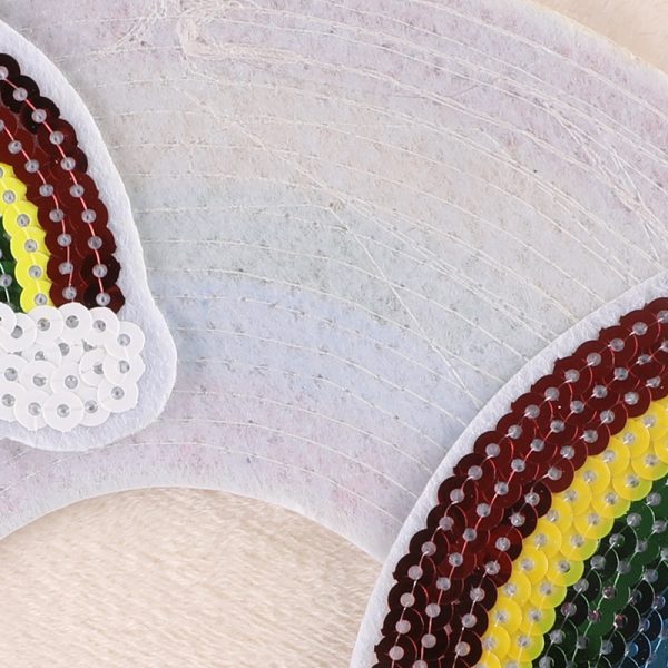 Hotsale 3mm sequin rainbow patch sequin sew on patches - Image 4